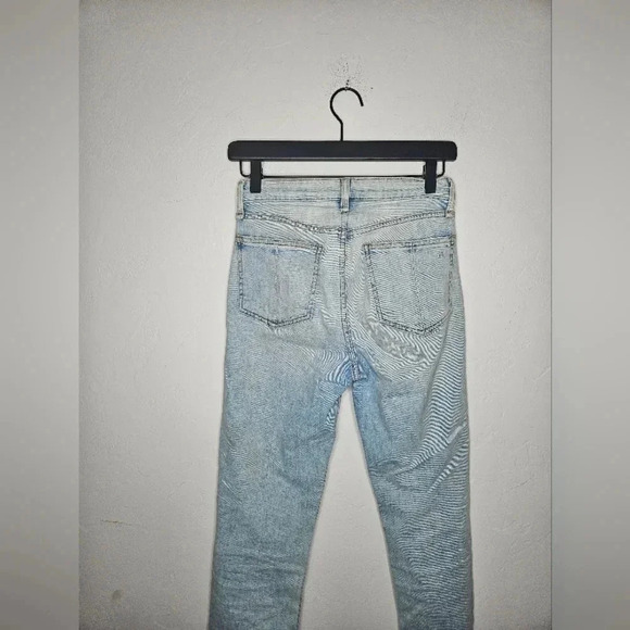 Rag and Bone Light‎ Wash High Rise Skinny Jean Raw Hem Size 23 - Picture 7 of 8